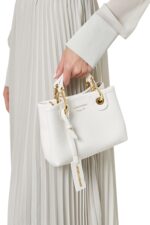 Emporio Armani Small MyEA Shopper Bag with Deer Print – White