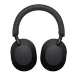 Sony WH-1000XM5 black wireless headphones on a white background