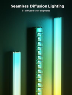 Govee Lyra RGBICWW corner floor lamp standing in a modern living room corner