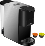 Wansa multi capsule coffee machine compatible with Nespresso and Dolce Gusto