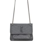 Saint Laurent Niki Baby Shoulder Bag – Grey