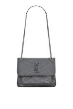 Saint Laurent Niki Baby Shoulder Bag – Grey
