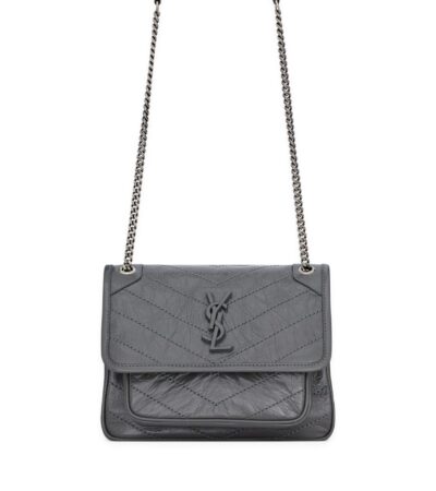 Saint Laurent Niki Baby Shoulder Bag – Grey
