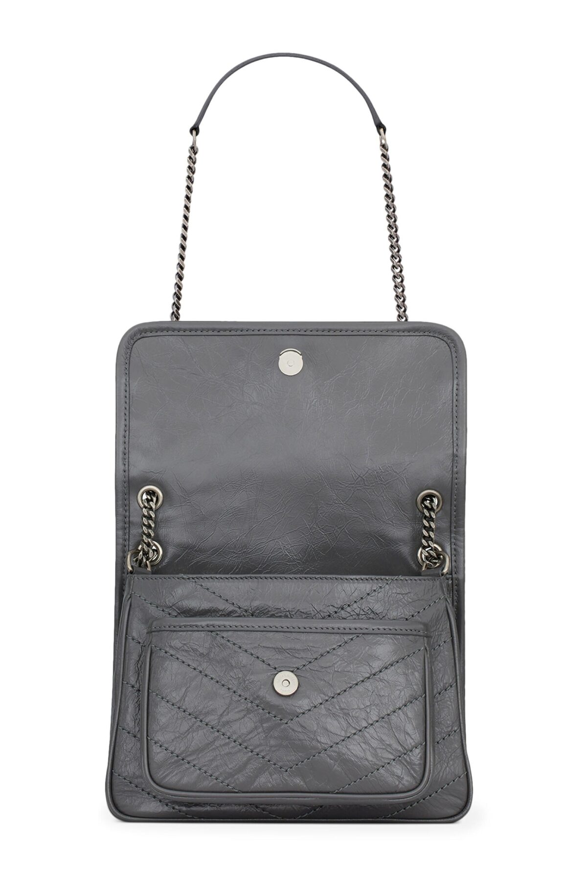 Saint Laurent Niki Baby Shoulder Bag – Grey