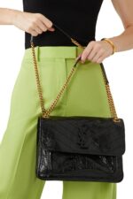 Saint Laurent Medium Niki Chain Bag – Black Leather Shoulder Bag