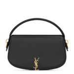 Saint Laurent Mini Voltaire Box Leather Shoulder Bag – Black