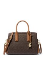 Michael Kors Laila Small Signature Logo Satchel – Brown