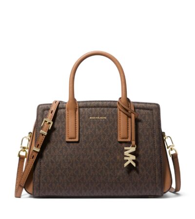 Michael Kors Laila Small Signature Logo Satchel – Brown
