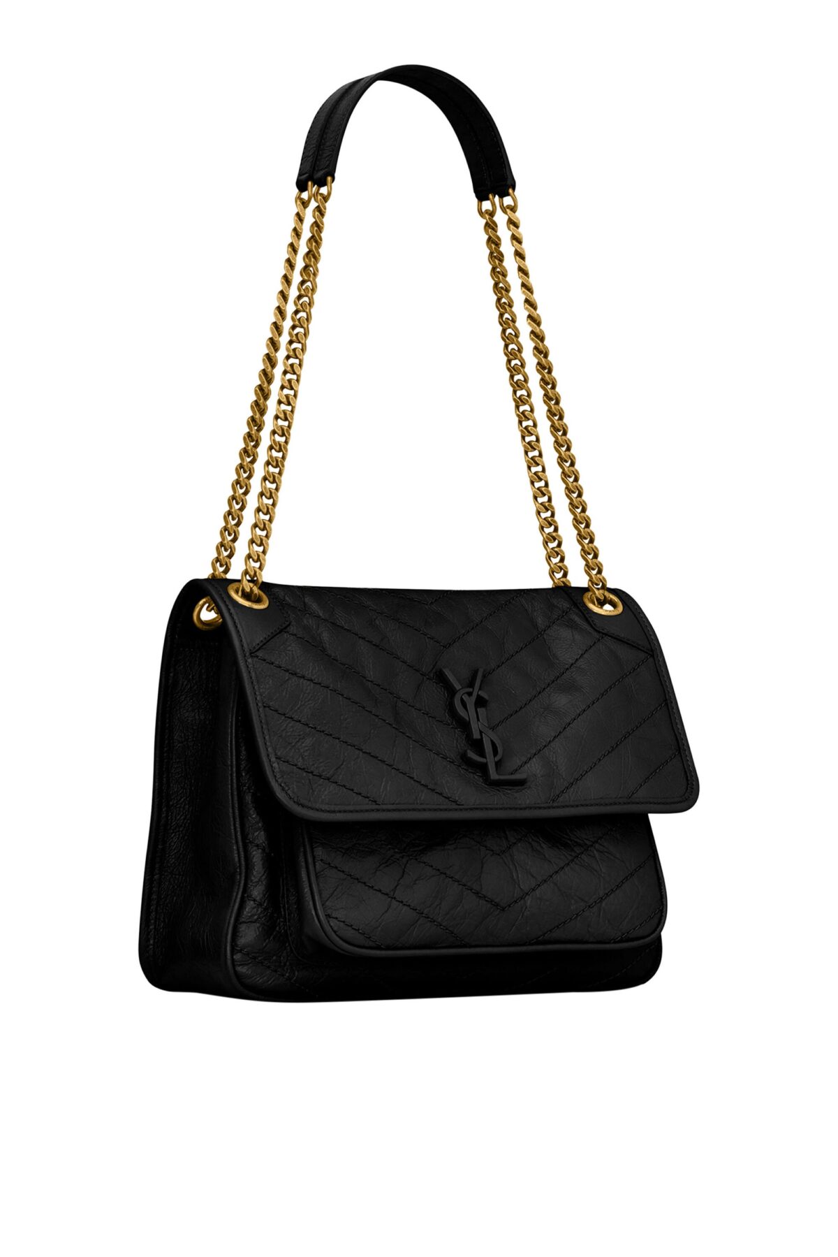 Saint Laurent Medium Niki Chain Bag – Black Leather Shoulder Bag