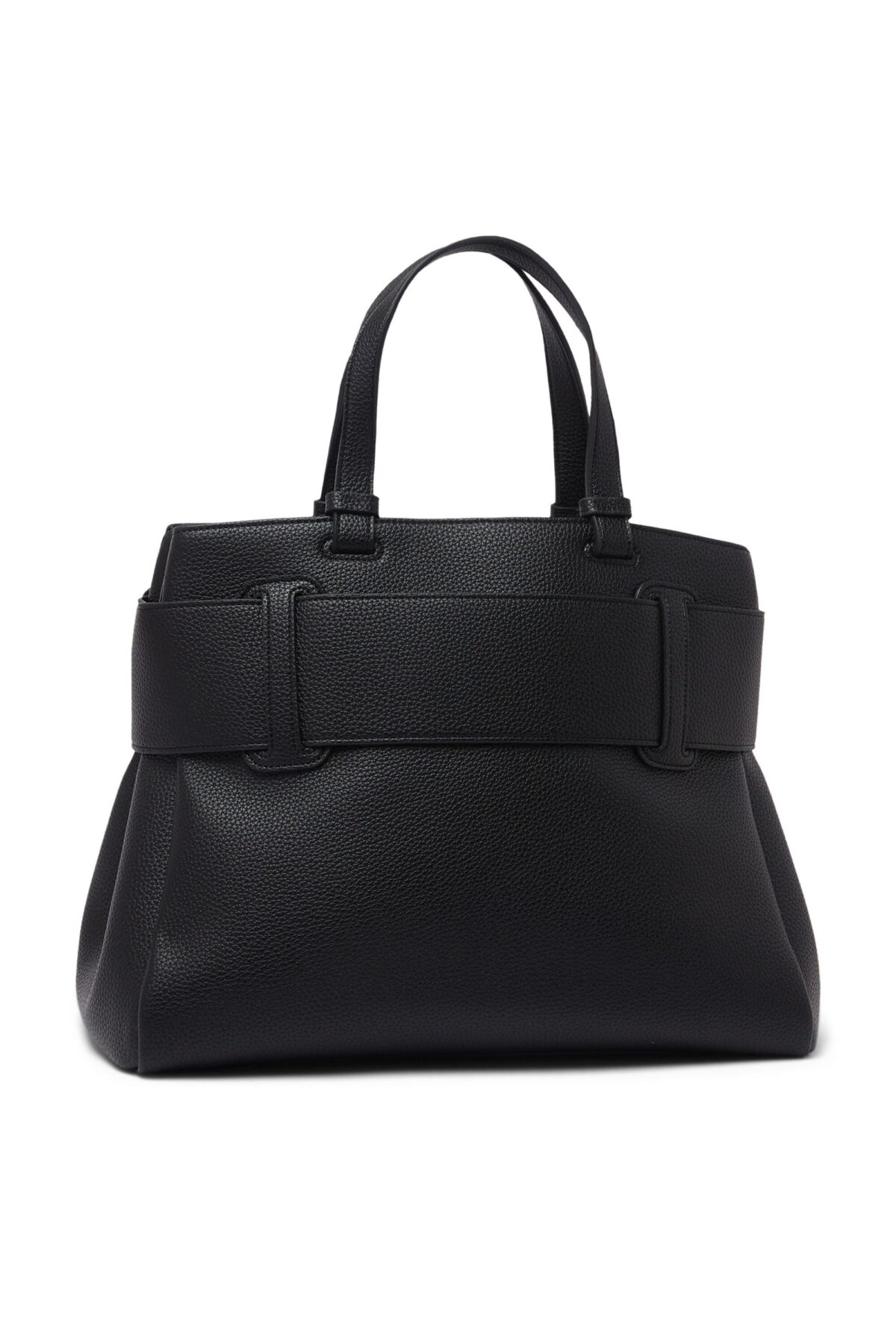 Armani Exchange ASV Logo Detail Large Shoulder Bag – Black Designer Satchel