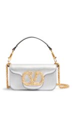 Valentino Garavani Locò Small Shoulder Bag in Silver