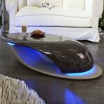 Modern oval fibreglass coffee table suitable for hotel lobbies, office receptions, and home furniture.