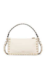 Valentino Garavani Rockstud Small Shoulder Bag Neutral