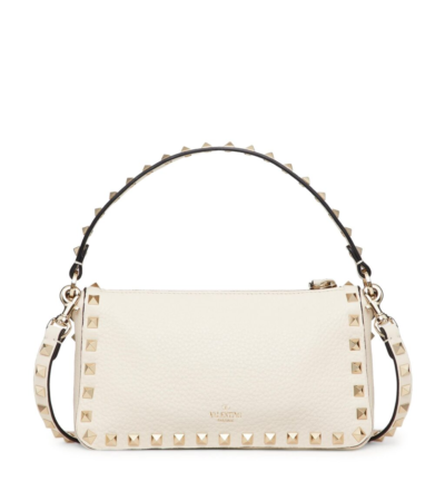 Valentino Garavani Rockstud Small Shoulder Bag Neutral