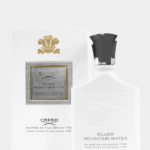 White 100mL bottle of Creed Silver Mountain Water with silver cap