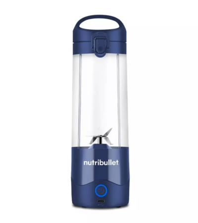 The blue Nutribullet Portable Blender NB-PB475B showing the motor base and 475 ml cup.