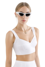 Dolce & Gabbana gold-tone fine link necklace with rhinestone DG logo pendant