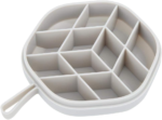 Small white silicone ice cube tray with flexible easy-release mold