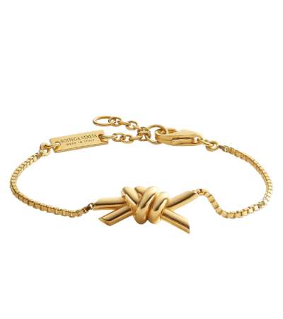 Bottega Veneta Sterling Silver Knot Bracelet Close-up