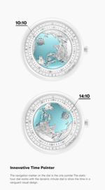 CIGA Design Blue Planet Ice Age mechanical watch for women with white ceramic strap