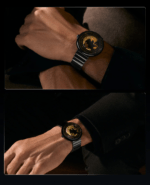 CIGA Design Blue Planet II Gilded Age watch with 24K gold earth dial and ceramic case