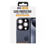 EQ Crystal Diamond Black Camera Lens Protector for iPhone 15 Pro Max 3 Pieces
