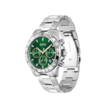 Hugo Boss Men's Hero Watch with green dial and stainless steel bracelet