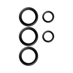 Individual PanzerGlass Hoops camera lens protectors installed on a black Samsung Galaxy S26 Ultra.