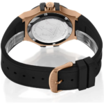 Maserati Men Potenza Watch with Black Rubber Strap and Multi-Color Case