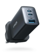 Anker 30W USB-C fast wall charger with 1m cable in black.