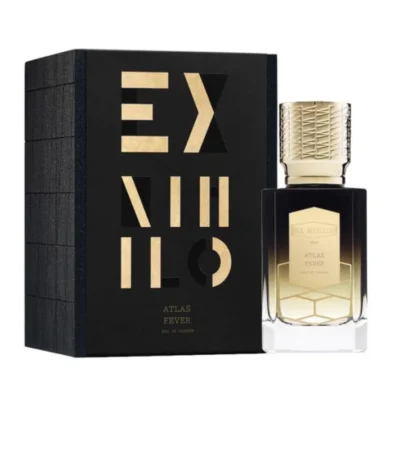 Ex Nihilo Atlas Fever 100 mL bottle with gold cap and clear glass