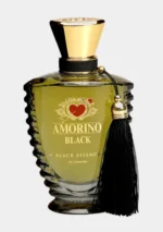 Amorino Black Essence Unisex EDP 100mL bottle showcasing elegant black packaging