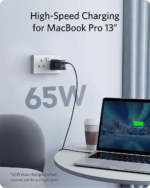 Anker 30W USB-C fast wall charger with 1m cable in black.