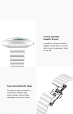 CIGA Design Blue Planet Ice Age mechanical watch for women with white ceramic strap