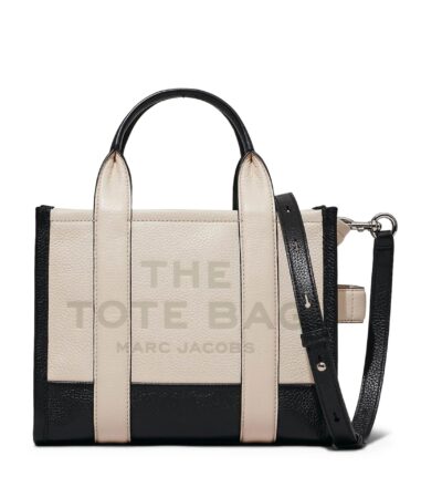 Marc Jacobs Small Tote Bag Off White Leather with Logo