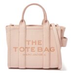 Marc Jacobs Leather Small Tote Bag Light Pink with Logo