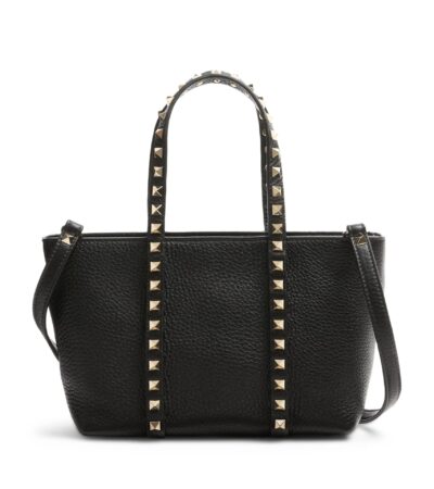 Valentino Rockstud Mini Tote Bag Black Luxury Designer Handbag