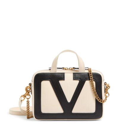 Valentino Viva Superstar Nappa Leather Handbag White with VLogo