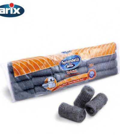 Pack of 24 Arix Steel Wool Rolls for cleaning and polishing metal pots