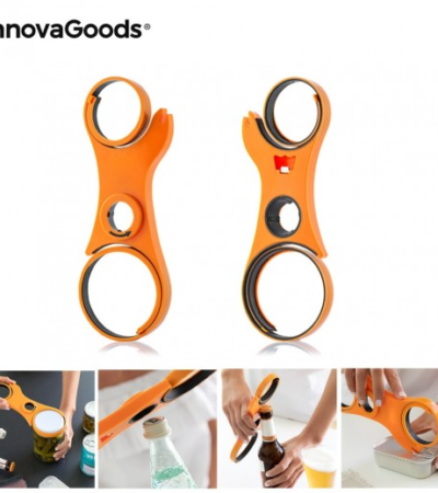 Ergonomic 5-in-1 multi-purpose jar and bottle opener by InnovaGoods