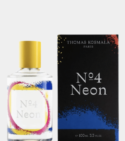 Thomas Kosmala No. 4 Neon EDP 100ml bottle featuring clear glass and minimalist luxury branding
