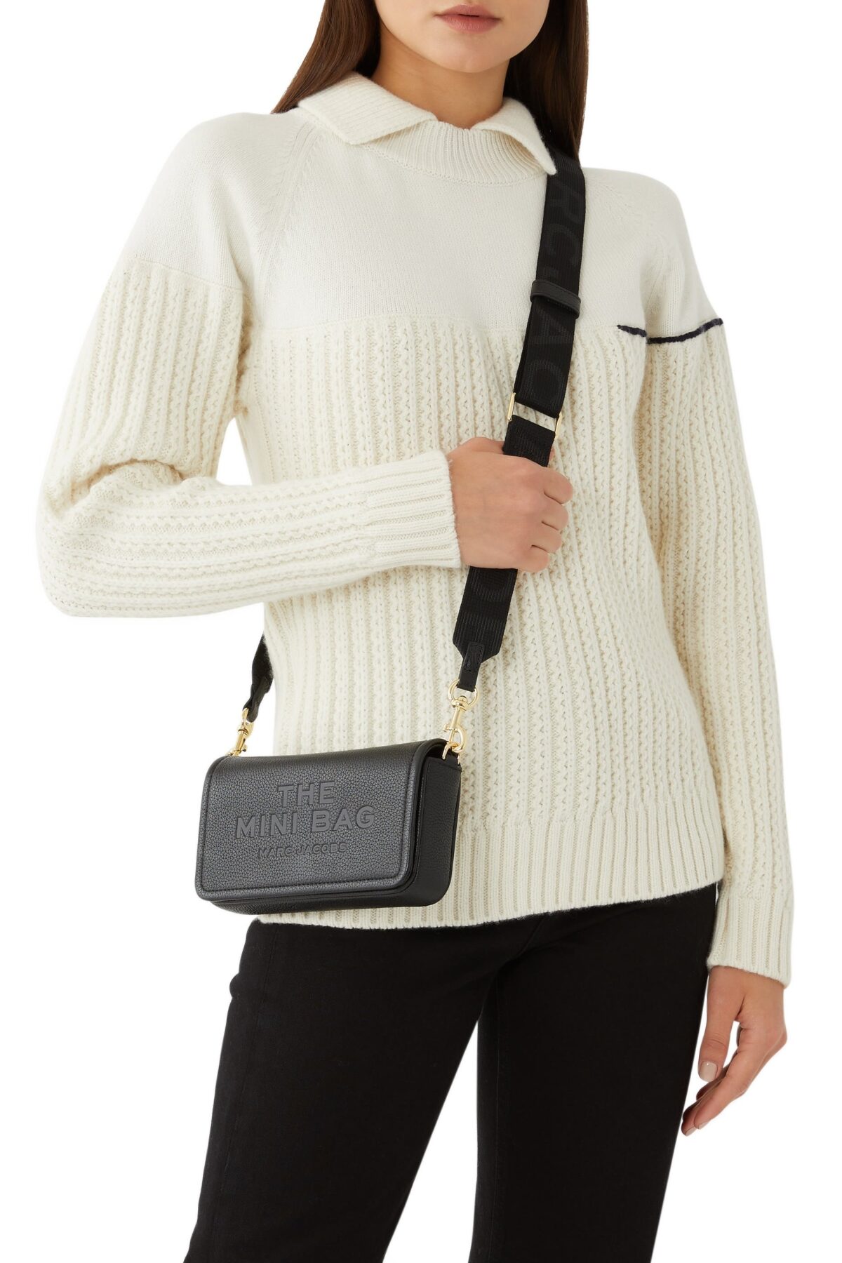 Marc Jacobs Leather Mini Bag Black with Adjustable Strap