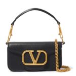 Black Valentino Garavani Locò Small Shoulder Bag with VLogo Hardware