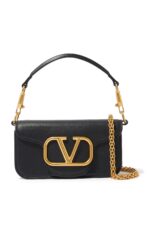 Black Valentino Garavani Locò Small Shoulder Bag with VLogo Hardware