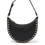 Black Valentino Rockstud Mini Bag in Calfskin Leather with Signature Studs