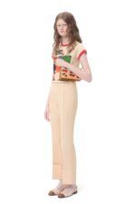 Valentino VLogo Mini Shoulder Bag Raffia Cherryfic Multi Colour