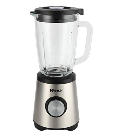 Wansa BL9721-CB 1000W blender with glass jar and stainless steel base