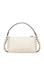 Valentino Rockstud Small Shoulder Bag Neutral Calfskin Leather Designer Bag
