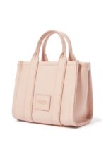 Marc Jacobs Leather Small Tote Bag Light Pink with Logo