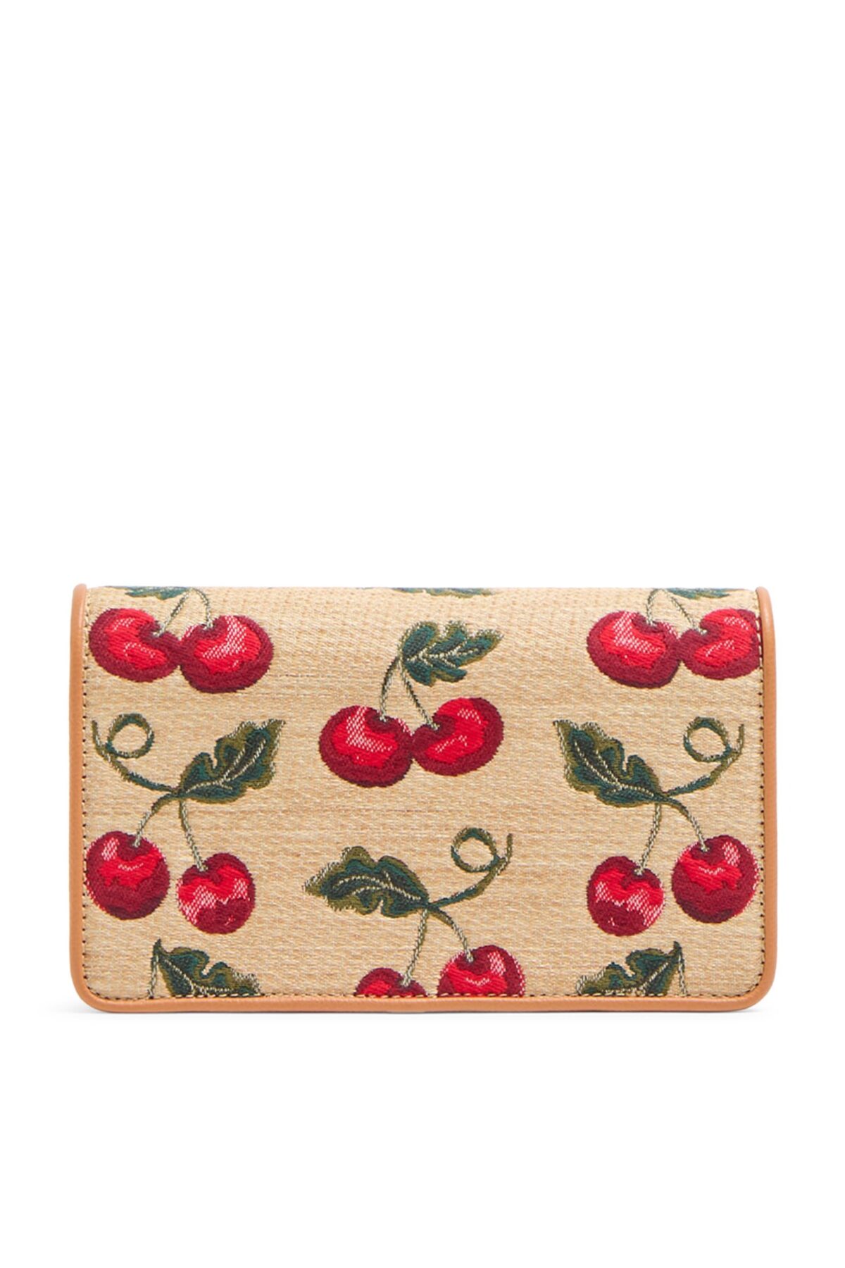 Valentino VLogo Mini Shoulder Bag Raffia Cherryfic Multi Colour